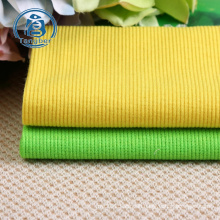 neckline cuff fabric weft ribbed polyester cotton fabric stretch 2x2 custom rib knit fabric for dress tops